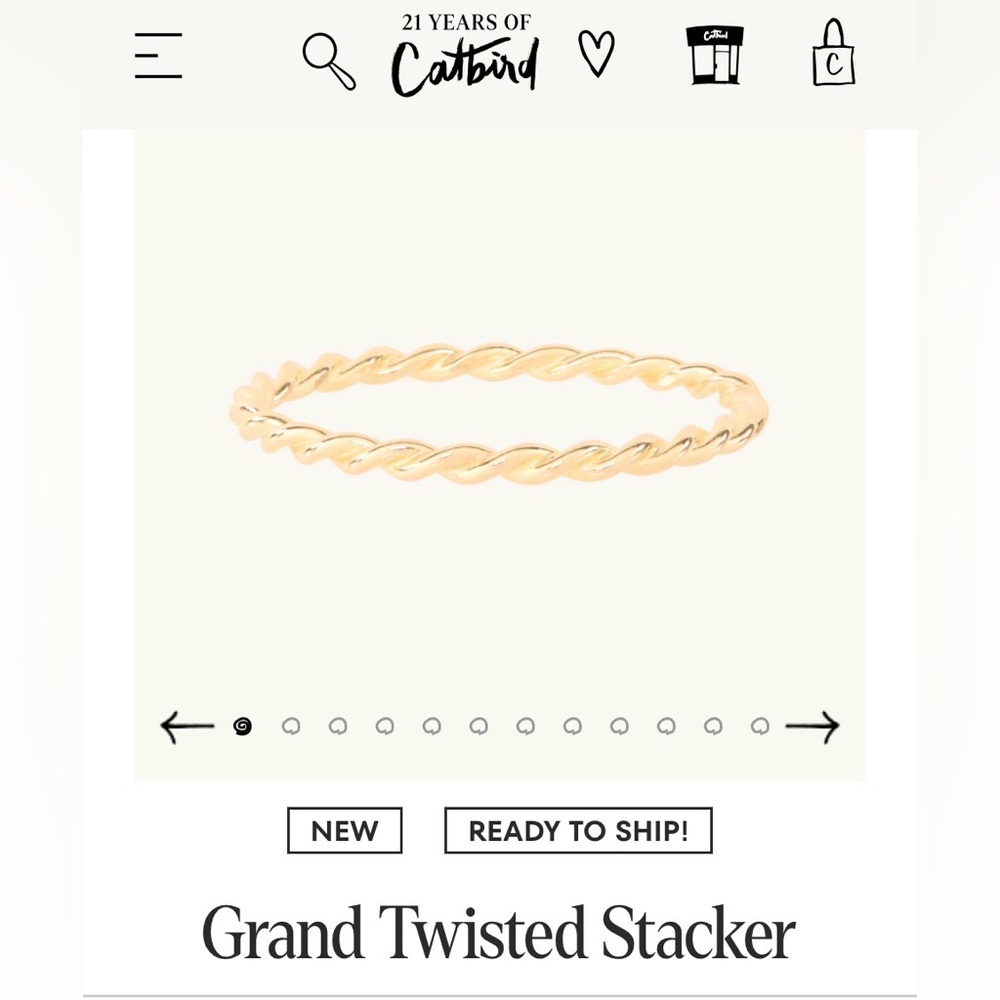 Catbird Stacking Ring